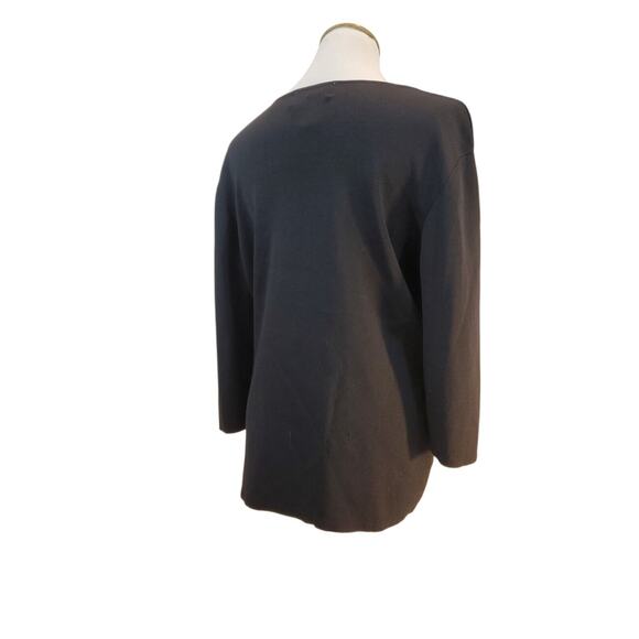 Joseph A Woman Qu'Est Cequec 'Est Silk Vintage Black Beaded 1990s VTG Sweater 1X - Picture 14 of 16